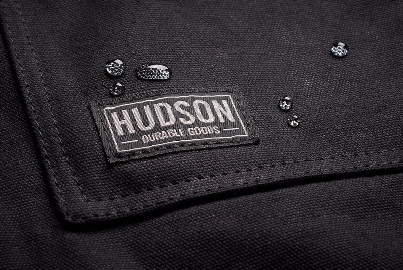 Hudson Durable Goods Deluxe Edition Waxed Canvas Tool Apron for Men and Women, Heavy Duty Work Apron with Front Pockets, Adjustable Padded Straps, Quick Release Buckle, Crossback - One Size, Black - Image 4